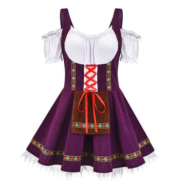 AlpenHerz – Women's Mini Dirndl with Decorative Details – Traditional Costume in Modern Form