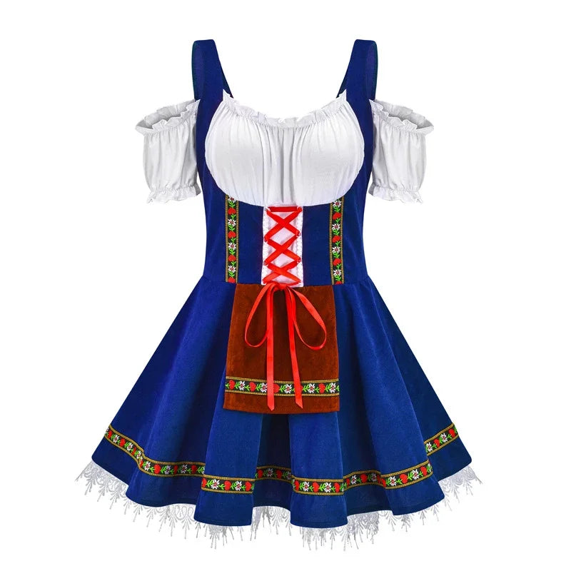 AlpenHerz – Women's Mini Dirndl with Decorative Details – Traditional Costume in Modern Form