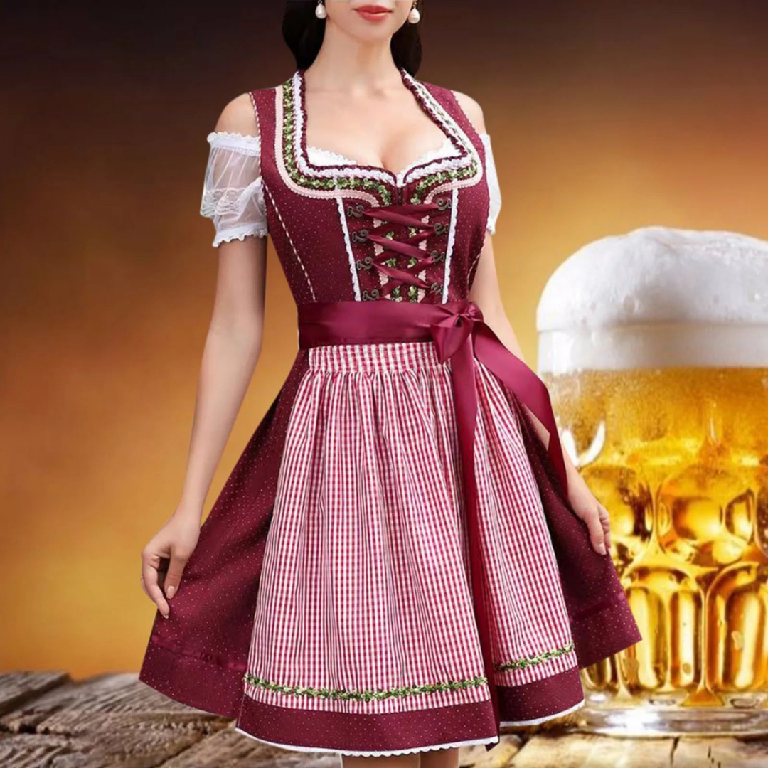 AlpenBrise – Dames Dirndl van Polyester, Elegant – Voor Oktoberfest & Bruiloft