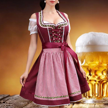 AlpenBrise – Dames Dirndl van Polyester, Elegant – Voor Oktoberfest & Bruiloft