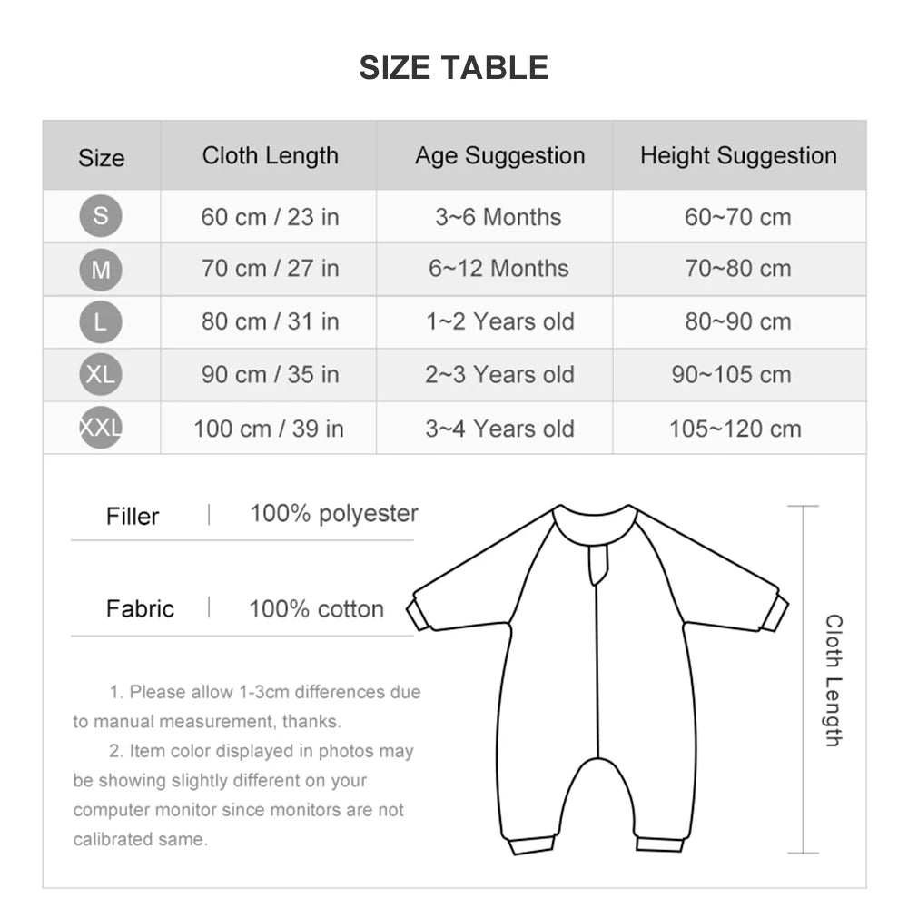 Dinosaurus Babyslaapzak 2.5 Tog voor Peuters van 1-4 Jaar, Katoen, Machinewasbaar 4