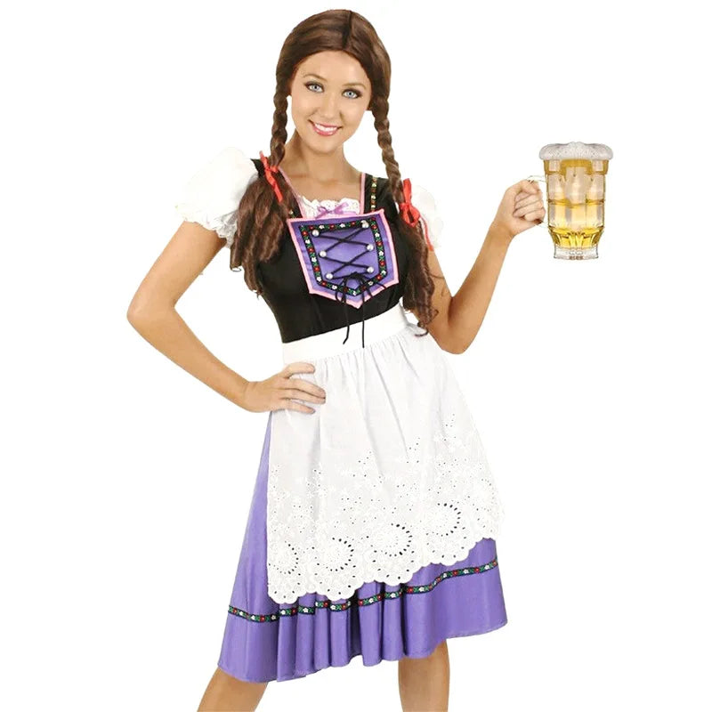 BavariaStyle – Dirndl dress with apron – Ideal for Oktoberfest & parties