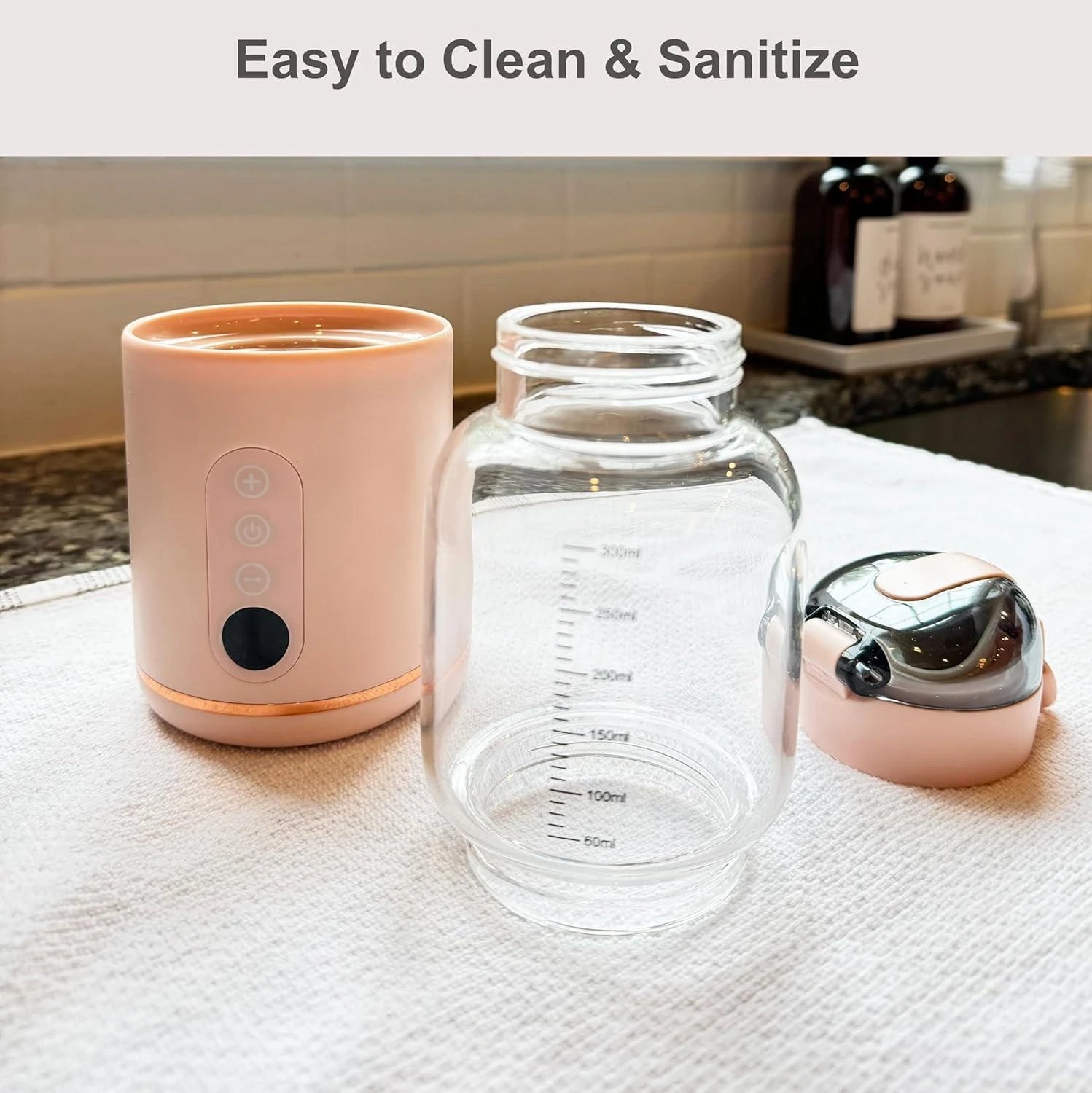 Draadloze Babyflessenwarmer met Temperatuurregeling en USB-Oplaadfunctie voor Baby's 3