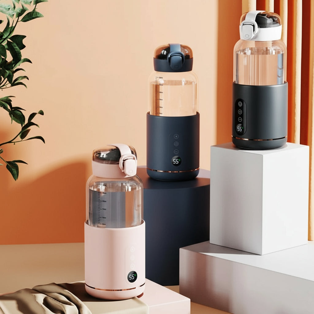 Draadloze Babyflessenwarmer met Temperatuurregeling en USB-Oplaadfunctie voor Baby's 5