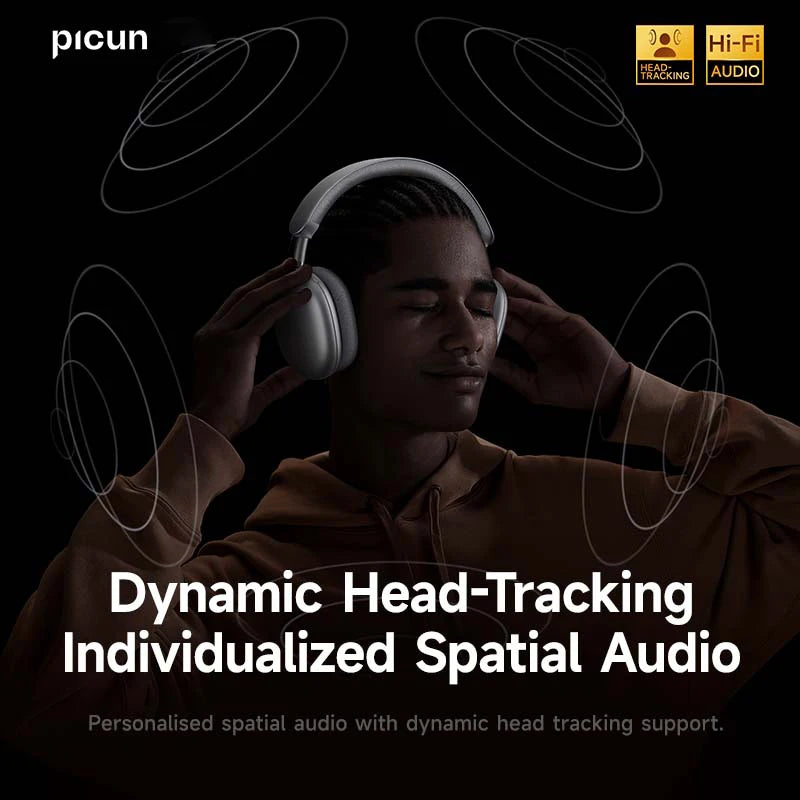 Picun – Draadloze hoofdtelefoon ANC 3D geluid 140u – muziek & gaming