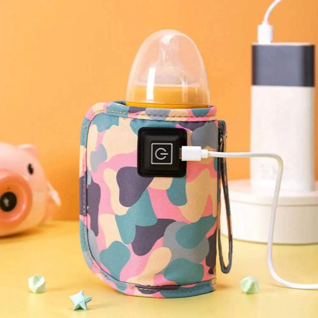 Draagbare Babyflessenwarmer met 3 Snelheden, USB-Oplaadbaar voor Onderweg 2