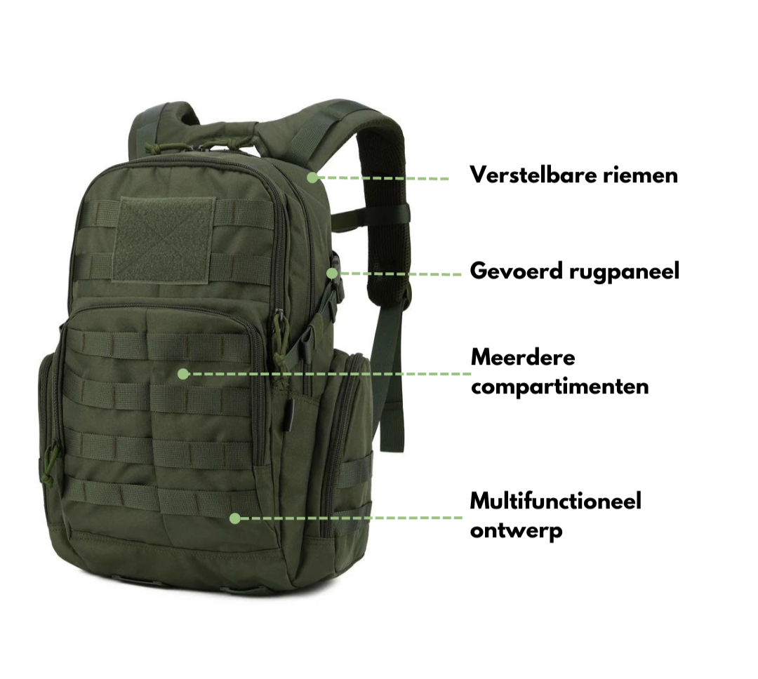 Tactische Rugzak 25L – Waterafstotend & MOLLE Systeem