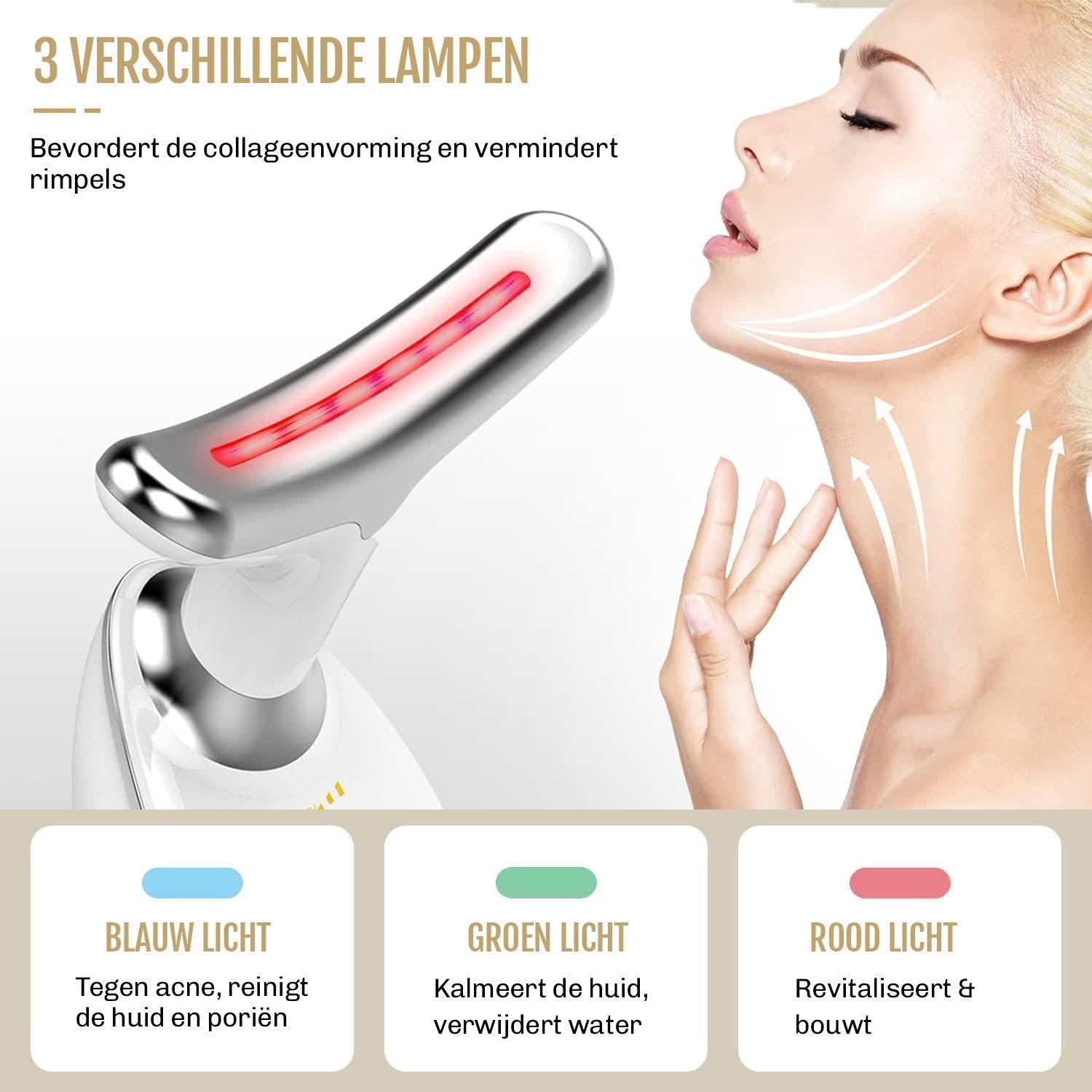 Visavera 7-in-1 Faceliftapparaat – Anti-Rimpel Huidverzorging met EMS