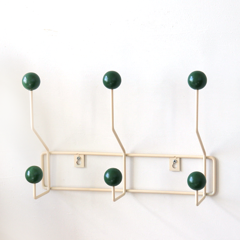 Scandura Home – Perchero de pared con ganchos, hierro y madera, diseño moderno