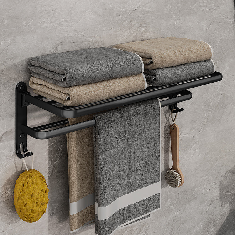 EasyTowel Black Foldable Towel Rack