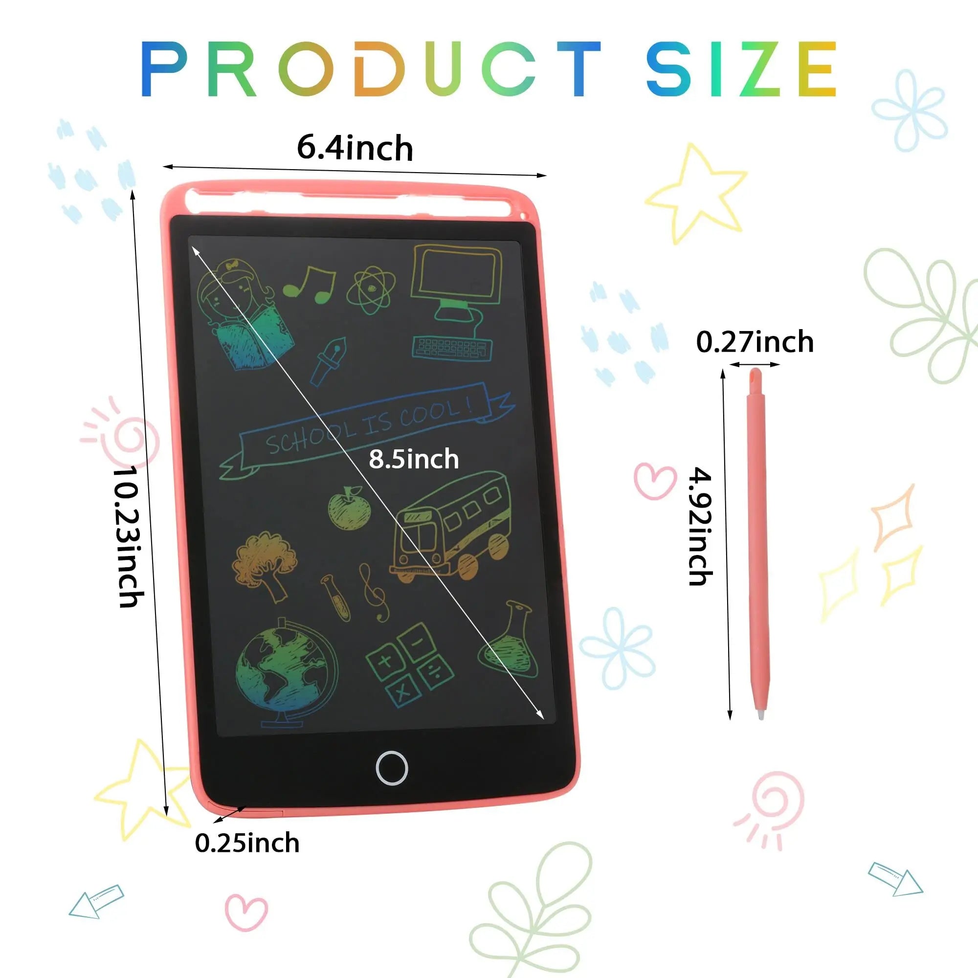 Scribly – LCD tekenbord kinderen 8.5/10/12 inch – herbruikbaar & educatief