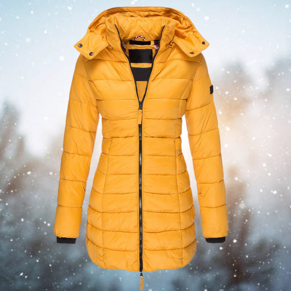 Amelia | Warme Donsjas met Capuchon voor Comfort en Stijl