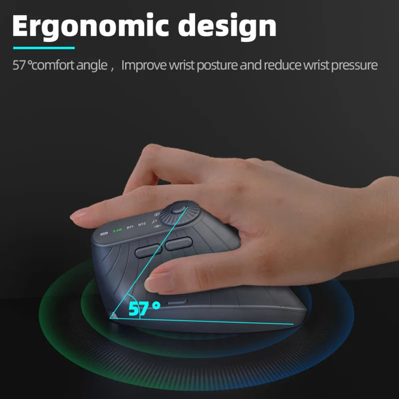 Ergomiq – Verticale muis Bluetooth 5.1 & oplaadbaar – ergonomisch ontwerp