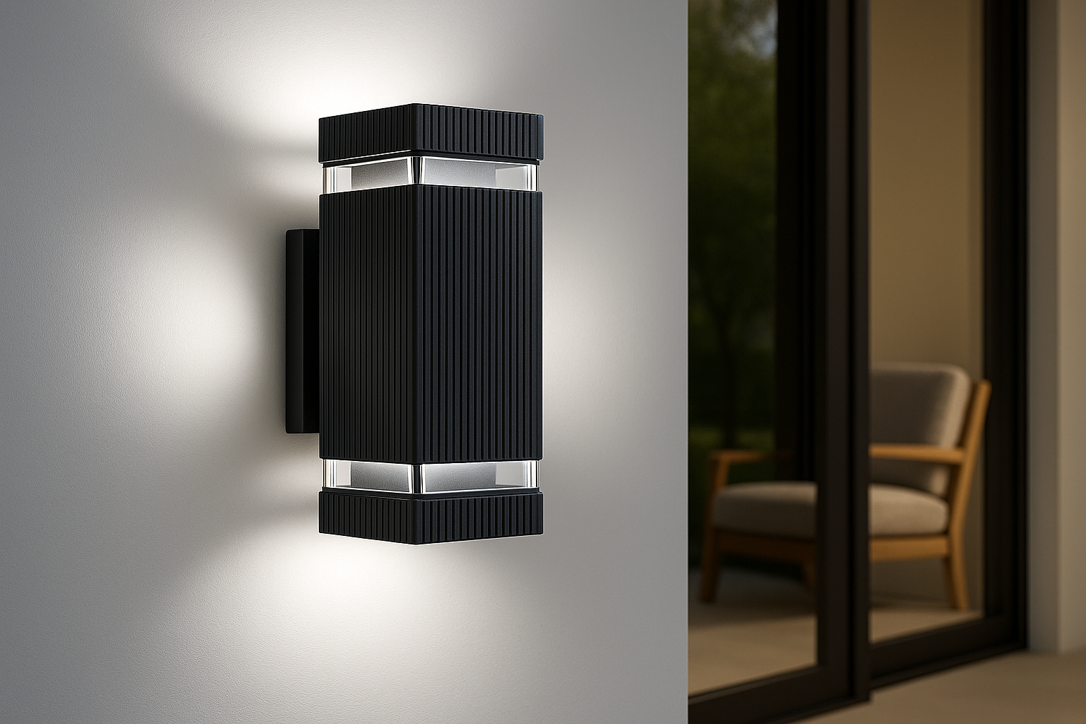 Lumora – Modern up & down outdoor lamp black – IP65 waterproof GU10