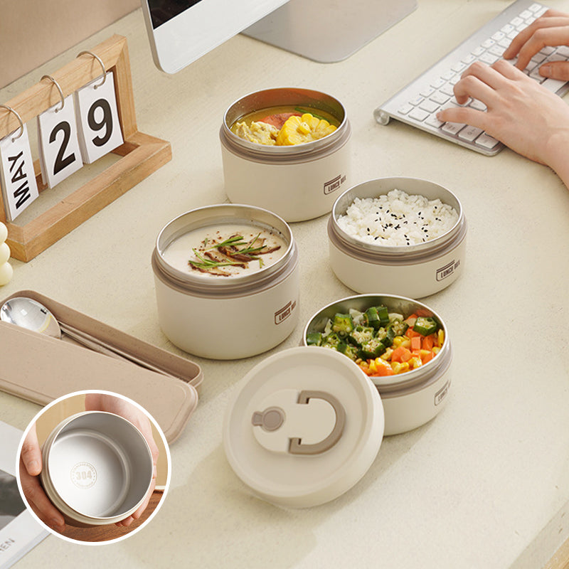 ThermoBox Lunchbox – Slimme Meerschichtige Lunchbox met Isolatie en GRATIS Draagtas voor Warme en Koude Maaltijden Onderweg