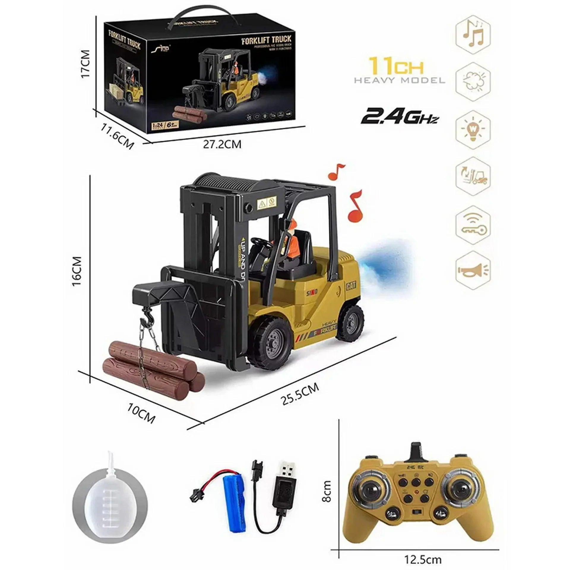 LiftForce – RC Heftruck met 6 Functies & Oplaadbare Batterij