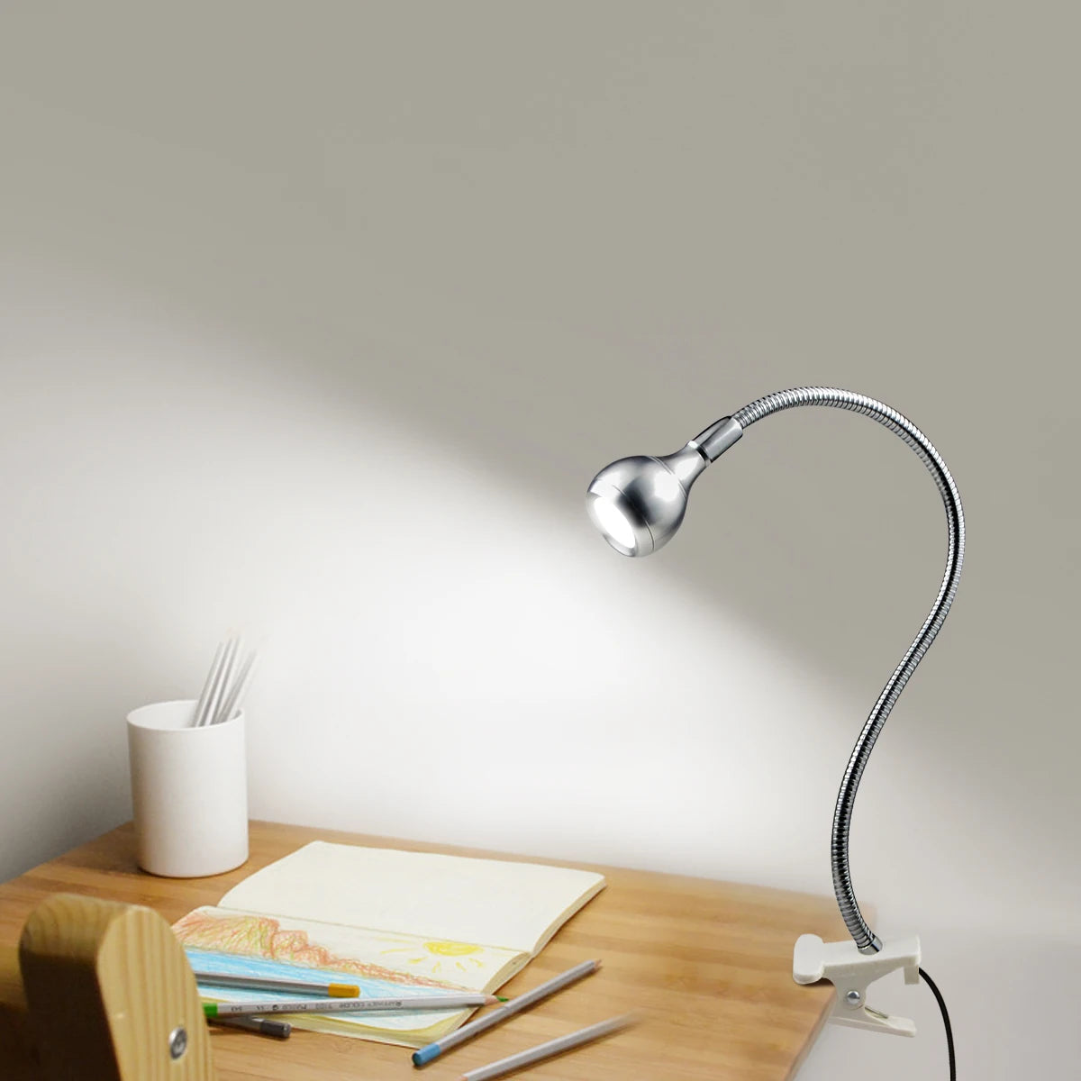 Luminix – USB LED leeslamp flexibel 1W – voor bed, laptop en kantoor