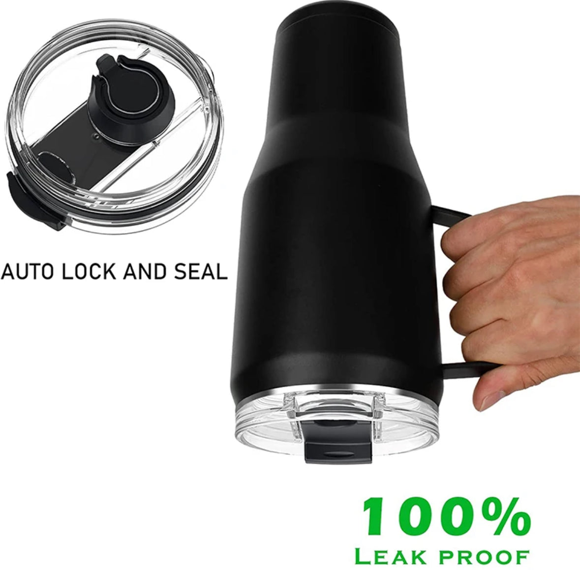 Melzano Stainless Steel Thermo Cool Drink Bottle - 1.2L, 100% Leakproof, Keeps Drink Warm for 7h / Cold for 24h