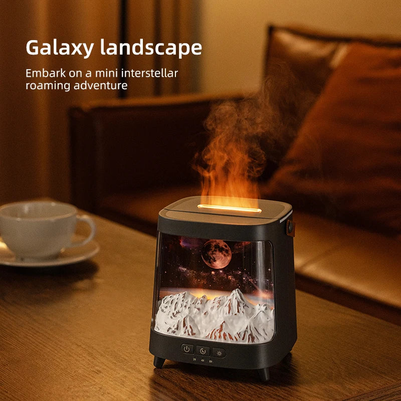 Galaxy Flame Aroma Diffuser with Night Light and Remote Control