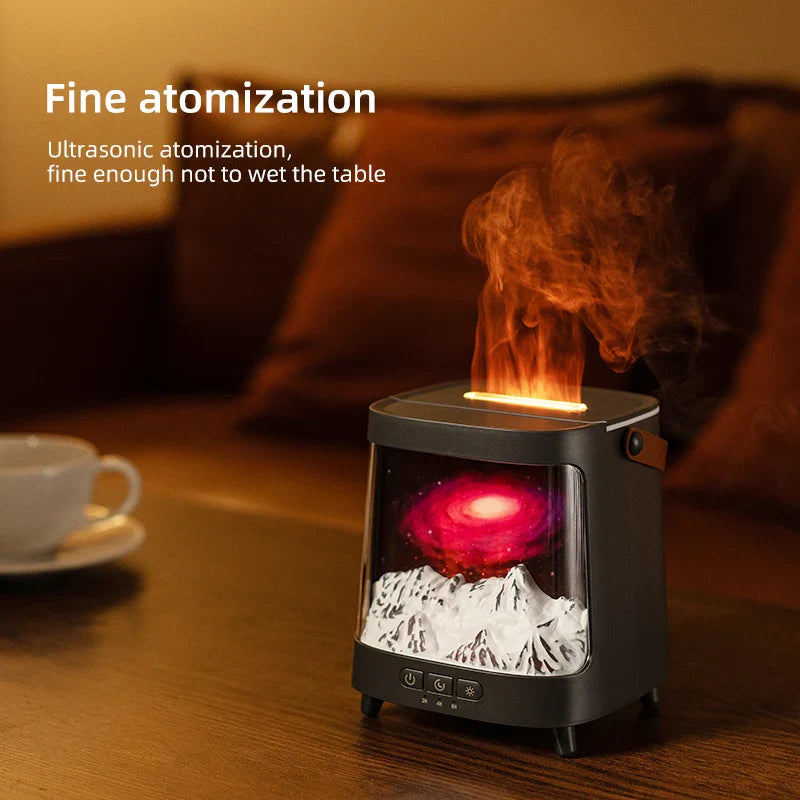 Galaxy Flame Aroma Diffuser with Night Light and Remote Control