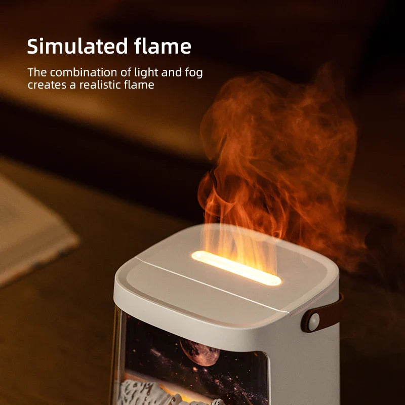 Galaxy Flame Aroma Diffuser with Night Light and Remote Control
