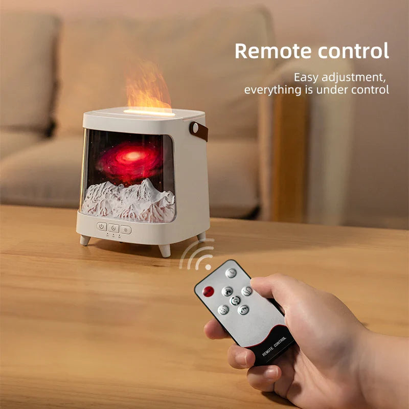 Galaxy Flame Aroma Diffuser with Night Light and Remote Control