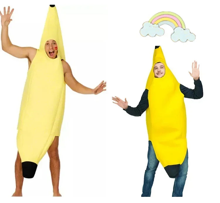 PartyJungle – Grappig Bananen Kostuum Heren – Carnaval & Halloween Outfit (S-XL)