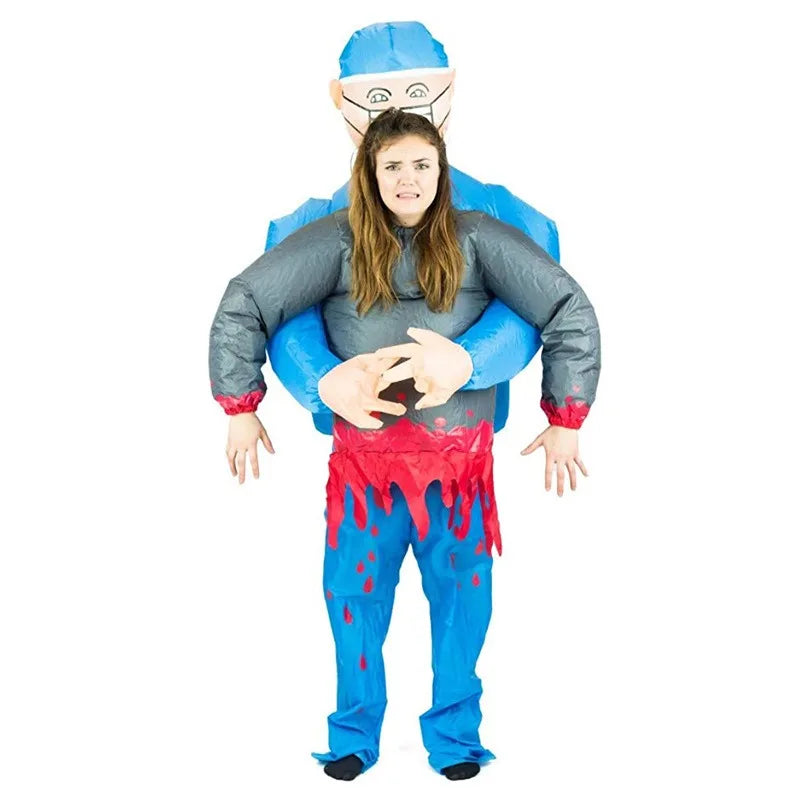 SpookMorph – Inflatable Surgeon Halloween Costume with Ghost – Men's Outfit