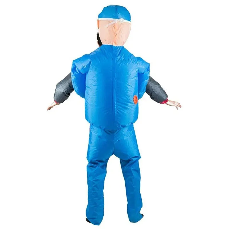 SpookMorph – Inflatable Surgeon Halloween Costume with Ghost – Men's Outfit