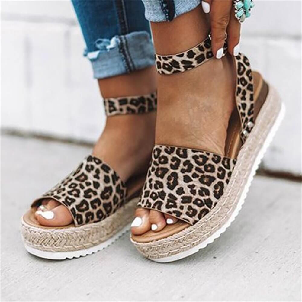 Zomerse Dames Sandalen met Espadrille-Platform en Comfort