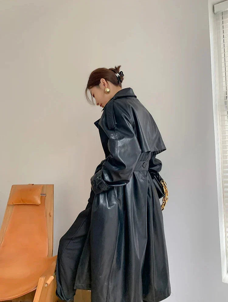 Romaniaz Leren Jas Dames | Tijdloze Lederlook met Elegante Details