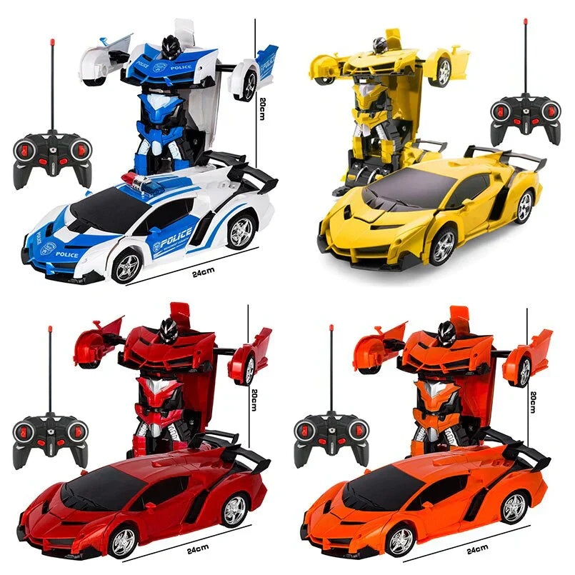 Transformador RC Auto – Coche y Robot 2 en 1 a Control Remoto con Efectos de Luz y Sonido
