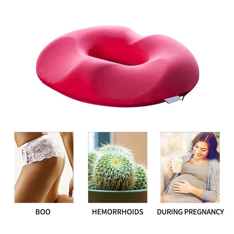 ReliefCushion – Seat Cushion Memory Foam Donut Shape – Against Pain