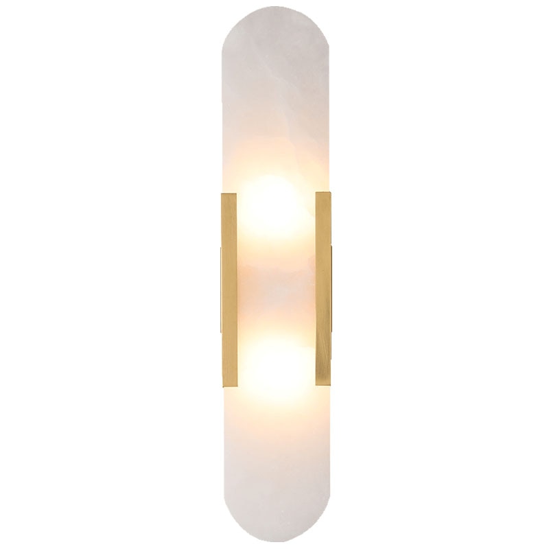 Márbilo – Lámpara de pared de mármol natural – Diseño de cobre LED de lujo