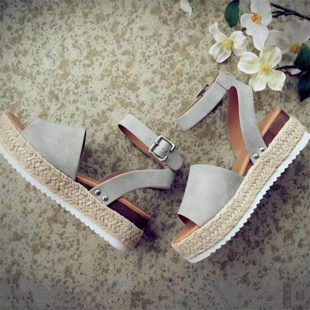Zomerse Dames Sandalen met Espadrille-Platform en Comfort