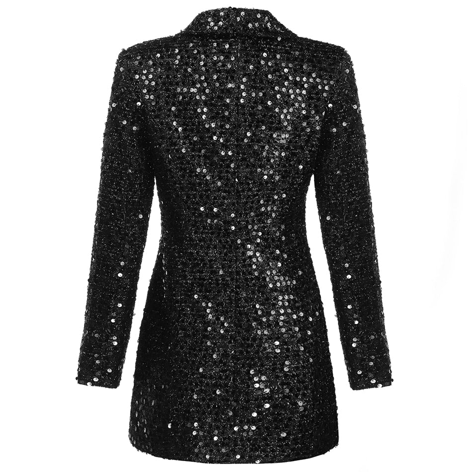 Talisa Jurk | Glitter Blazer Jurk voor Glamoureuze Avonden