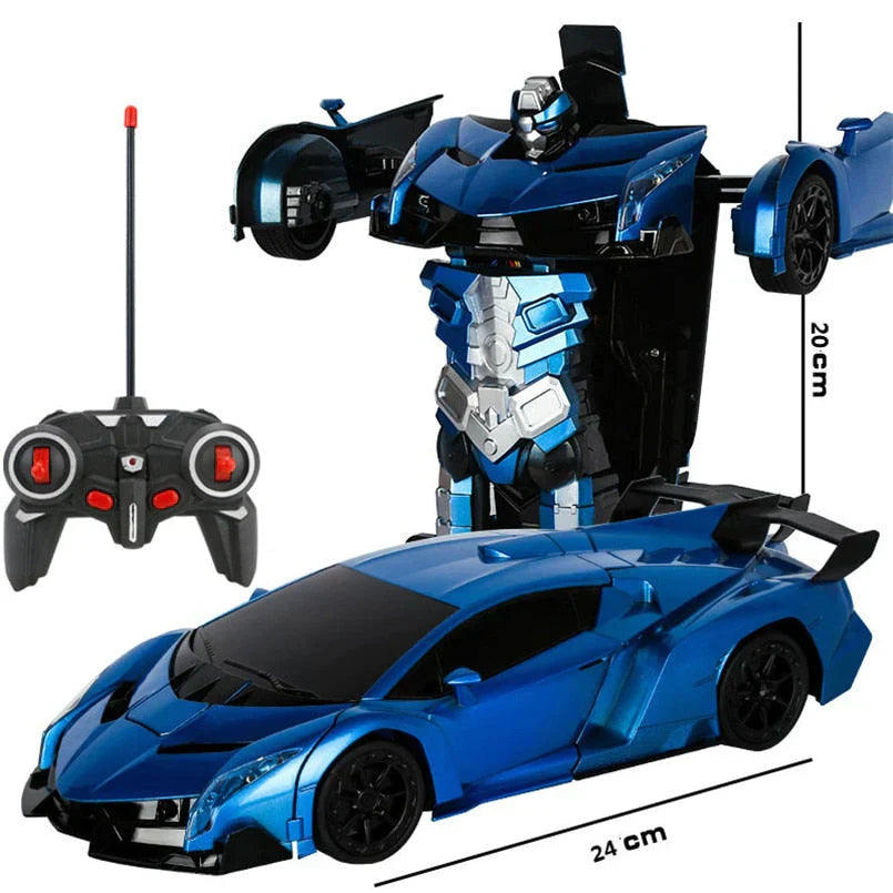 Transformador RC Auto – Coche y Robot 2 en 1 a Control Remoto con Efectos de Luz y Sonido