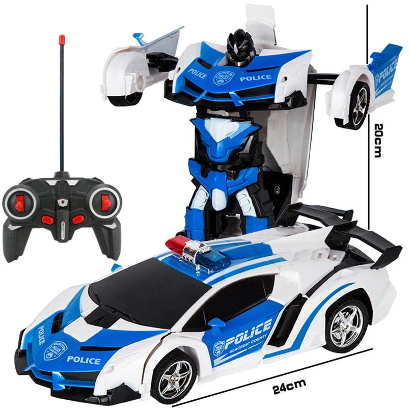 Transformador RC Auto – Coche y Robot 2 en 1 a Control Remoto con Efectos de Luz y Sonido