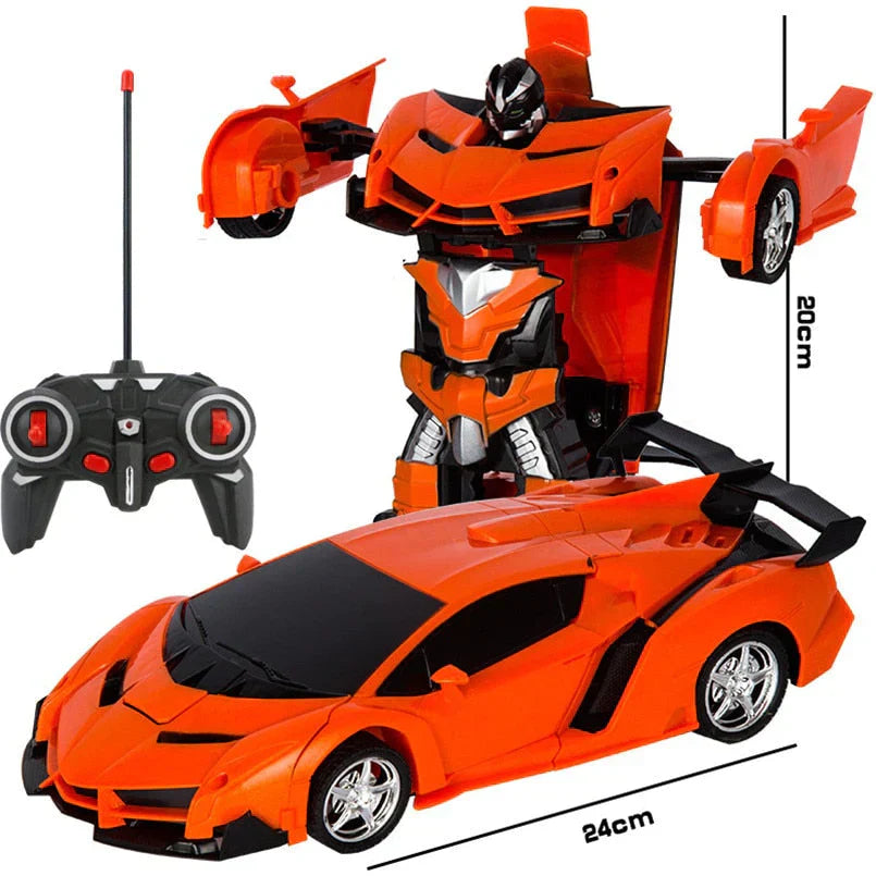 Transformador RC Auto – Coche y Robot 2 en 1 a Control Remoto con Efectos de Luz y Sonido