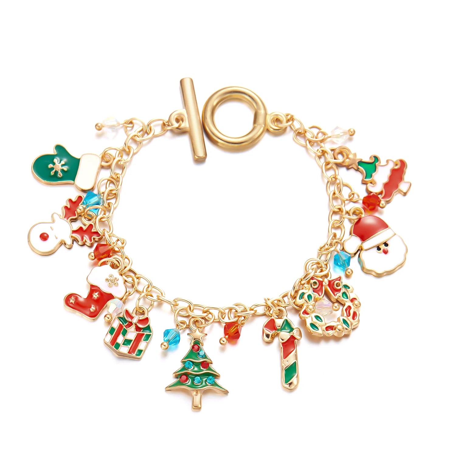 Pulseras navideñas hechas a mano para mujeres - Joyas festivas para las fiestas