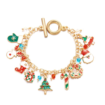 Pulseras navideñas hechas a mano para mujeres - Joyas festivas para las fiestas