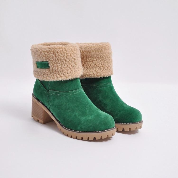 Botas de nieve cálidas con forro de piel sintética - Elegantes y cómodas