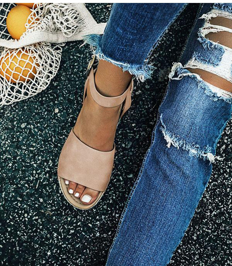 Zomerse Dames Sandalen met Espadrille-Platform en Comfort