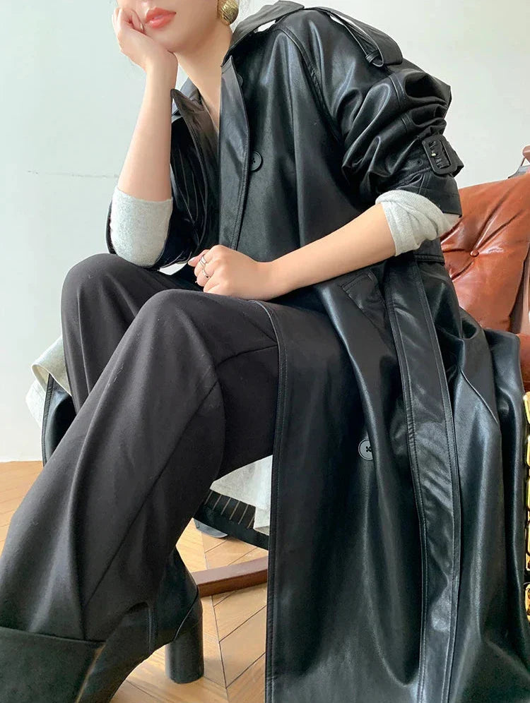 Romaniaz Leren Jas Dames | Tijdloze Lederlook met Elegante Details