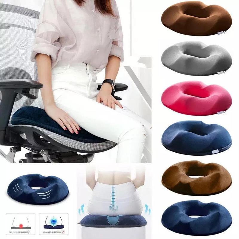 ReliefCushion – Seat Cushion Memory Foam Donut Shape – Against Pain