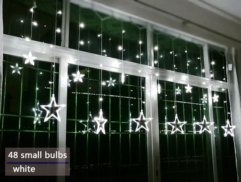LumaFest – LED Light String Star Curtain – Indoor & Outdoor