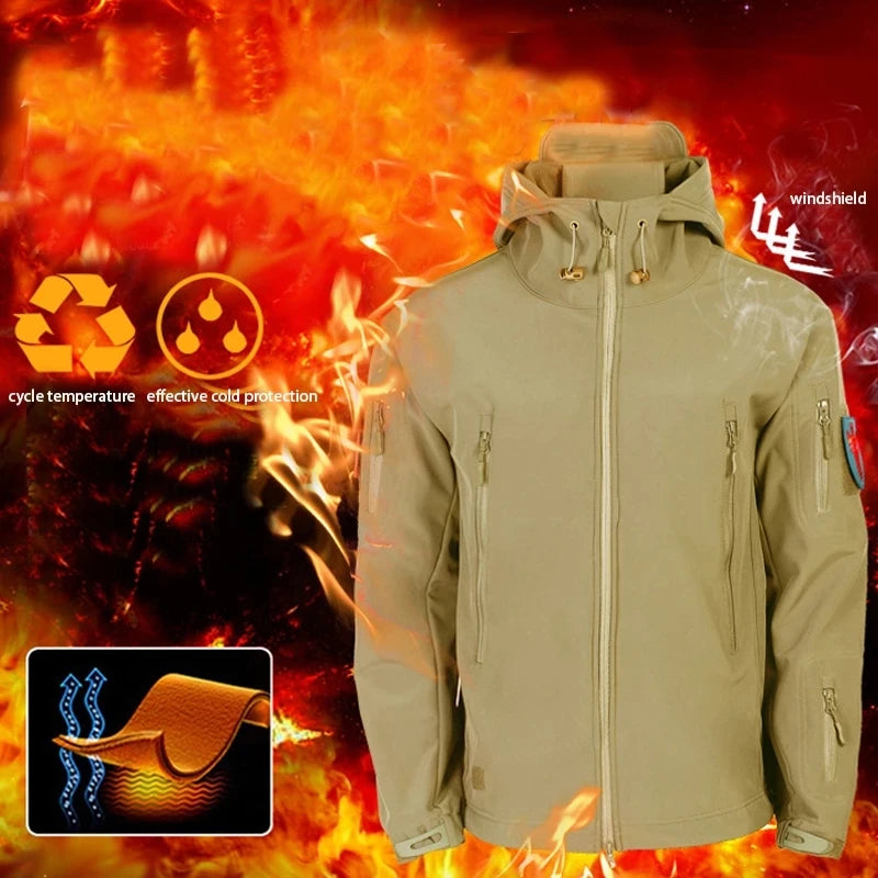 NordTrek Heren Softshell Fleece Jas – Waterdicht & Ademend Outdoor