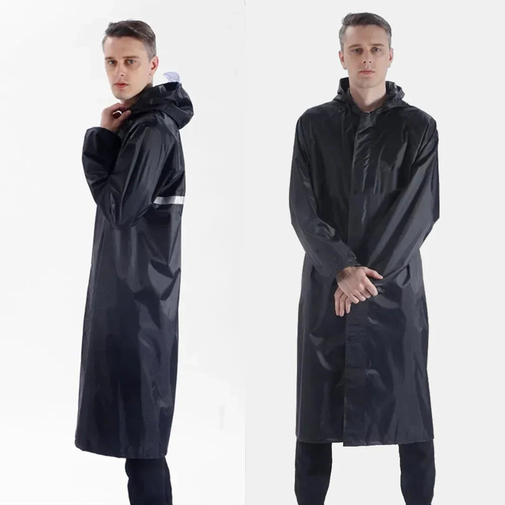 RainGuard – Chaqueta de lluvia negra para adultos – Impermeable y transpirable para exteriores