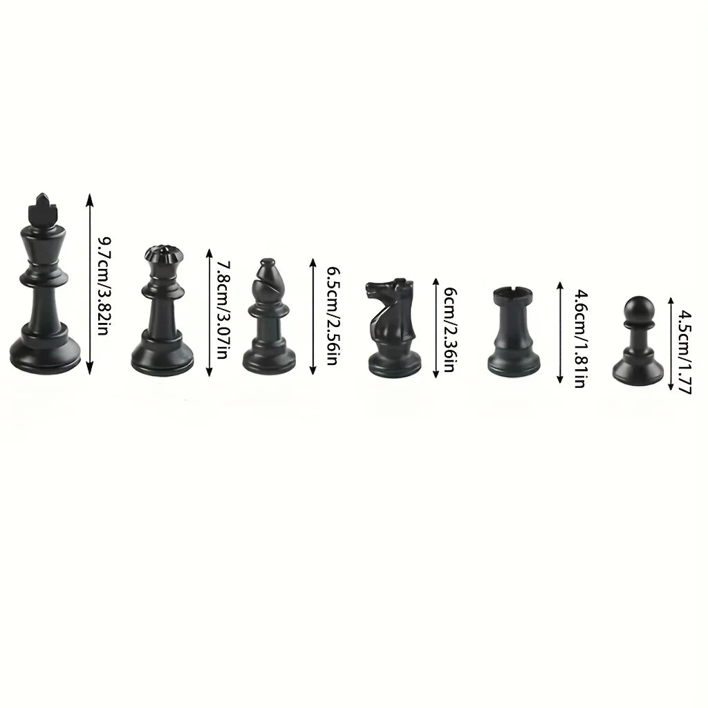 Chessaro Houten Schaakstukken Set – 32-Delig, Massief Hout met Klassiek Ontwerp voor Alle Niveaus