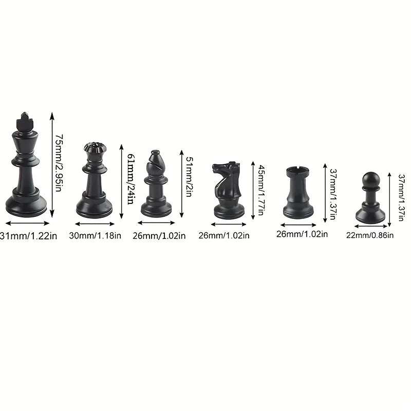 Chessaro Houten Schaakstukken Set – 32-Delig, Massief Hout met Klassiek Ontwerp voor Alle Niveaus